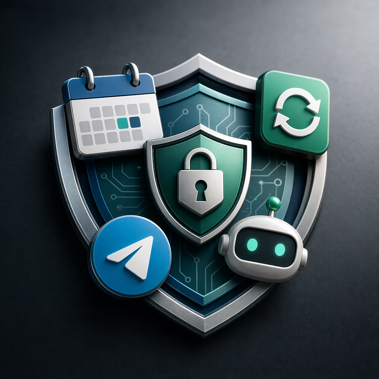 Seguridad, calendario, sincronización y bot